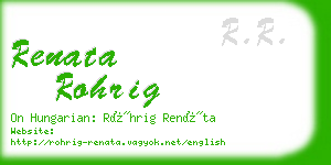 renata rohrig business card